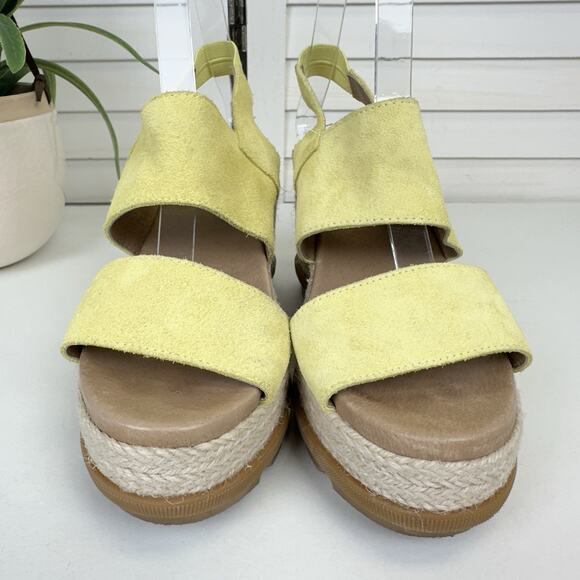 Sorel Joanie II Slingback Wedge Sandal Sunnyside Yellow Espadrille Shoe Size 7.5 - Picture 4 of 10